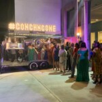 Attendees line up for a Colina sponsored ‘Final Bite of Food’ from Conch ‘n' Cone at the Paradise Plates event