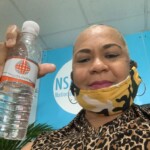 Lavaughn Fernander, Customer Service Manager at Colina. The Company donated water for health workers, blood donors and volunteers as part of the partnership.