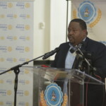 Franklyn Butler, CEO, Cable Bahamas Group thanks Colina for its donation.