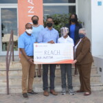 Colina donates $10k to R.E.A.C.H. (front row l to r) Dwayne Gibson, Chairman, Board of Directors,
R.E.A.C.H.; Marcus Bosland, Resident Actuary, Colina and his Autistic 12-year-old son, Obasi
Bosland; Marcia Newball, Board Member, R.E.A.C.H. (back row l to r) Leotha Nixon, Manager,
Human Resources and Maxine Seymour, Director, Corporate Communications, Colina.