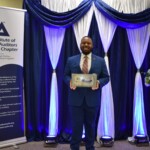 Leonardo Ferguson, Supervisor, Internal Audit, Colina Holdings Bahamas Limited proudly displays his award for Distinguished Internal Audit Manager on the occasion of the 30th Anniversary of the Institute of Internal Auditors Bahamas Chapter