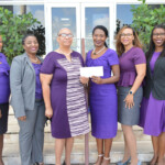 (l to r) Leotha Nixon, Manager, Human Resources; DeAndrea Lewis, Vice President, Life Operations; Ms. Patrice Miller, Acting Principal, PACE; Wendy Butler, Vice President, Group & Health Benefits; Nickara Roberts, PMP, Manager, IT Projects & Support; Maxine V. Seymour, Director, Corporate Communications.