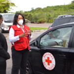 (l to r) Maxine V. Seymour, Director, Corporate Communications, Colina and Lisa Pinder, Director General, Bahamas Red Cross discussed the impact of the Meals on Wheels programme in the community.