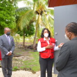 Lisa Pinder, Director General, Bahamas Red Cross showed the commercial kitchen used daily to prepare food for the Meals on Wheels programme and, during storms, for evacuees at hurricane shelters.
