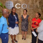 (l to ) Michael Cunningham, VP, Bahamas Roadmasters Running Club; Maxine V. Seymour, Director, Corporate Communications, Colina; Catherine Williams, VP Finance, Colina; Anastasia Turnquest, President Bahamas Roadmasters Running Club; Anthony Longley, PR Officer Bahamas Roadmasters Running Club discuss the upcoming race.