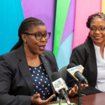 Maxine V. Seymour, Director, Corporate Communications, Colina addresses attendees at the Bahamas National Youth Choir press conference held Friday, September 8, 2023.