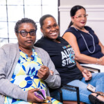 (l to r) Senekah Clarke, Mail Room Clerk; Tanya Wemyss, Manager, Central Processing Unit and Samantha Adderley, Life Claims Manager.
