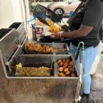 The delicious Bahamian goodies were prepared by a local vendor.