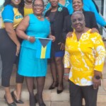 Black, aquamarine and gold were the order of the day the Village Road Branch.