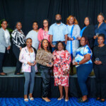5 Year Milestone Awardees.
Back Row: Alexis Y. Mcphee, Tracey A. Symonette, Madge M.P. Swann, Timaria Bain, Frank S. Ellis, Rishea Gibson, Raven W. Jones, and Lataj C. Henfield
Front Row: Shannon Smith, E. Kamara Thompson, Patricia Bain, Leah M.J. Coleby, and Maxine V. Seymour