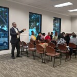 Zhivargo Laing, founder, Bahamas Youth Leadership Development Program, highlights the importance of the student’s visit to Colina.