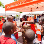 Team Colina member, Christina Minnis, had a ball playing jenga with the kiddies.