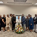 (l to r) Ethelyn Bonamy, Terence Hunter, Tootsie Hunter, Paula Hunter, Patricia Pinder, Daria Bonamy-Bain, Sylvia Andrea Bonamy, Ramon Gregory Bonamy, Euphoria Poitier, Steve Bonamy, Kimanthi Bonamy and Allington Hunter.