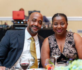 DeAndrea Lewis and her husband enjoying the evening.