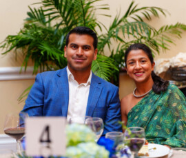 Brandon Deyalsingh, Chief Actuary, and his wife.