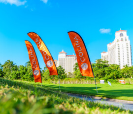 Baha Mar served as a stunning backdrop, enhanced by Colina’s signature feather flags lining the course.