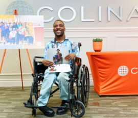 Youth Leader and Educator, Gregory Cash Jr., stayed camera ready throughout the event.