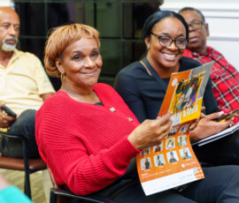 Supporters are all smiles as they see their loved ones in the calendar.