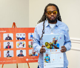 Xavier Nottage shows off his December feature.