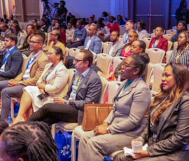 l to r: Brandon Deyalsing, Chief Actuary; Marcus Bosland, Chief Operating Officer; Cathy Williams, Chief Financial Officer CHBL; Andrew Alexiou, Chief Executive Officer CHBL; Sandra Smith, Top Producing Sales Representative; and Bridgette Sands, Sales Representative.