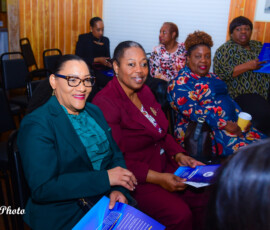 (l to r) Monique Collie, Receptionist; Natasha Burrows, Employment Development Coordinator, Patricia Bain, Director Human Resources.