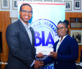 (l to r) Marcus Bosland, Chief Operating Officer and Deputy Chair (Life and Health), BIA and Berdinell Evans, Claims Adjudicator.