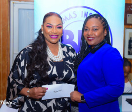 (l to r) Charlyne Sealy, Secretary, BIA and Nyoshi Ward, Manager Payments.
