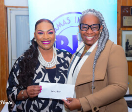 (l to r) Charlyne Sealy, Secretary, BIA and Denice Major, Office Administrator.