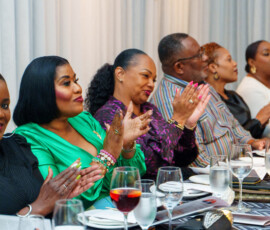 Colleagues celebrated each other throughout the evening.