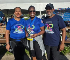 Sandra Smith, Senior Sales Representative at Colina received the second-place trophy in her age category.