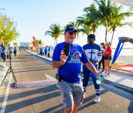 Anthony Cartwright, exuded confidence as he walked the entire race.