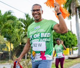 Marcus Bosland, Colina’s chief operating officer, participates in the 15th Annual Geriatric Pushathon.