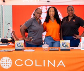 From left are Colina sales representatives Charmaine Fernander, Lynelle Clarke and Shavanda Johnson.